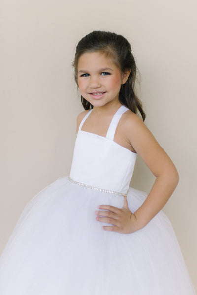 Girls First Communion Tulle Dress | Flower Girl Dress By Amalee Couture