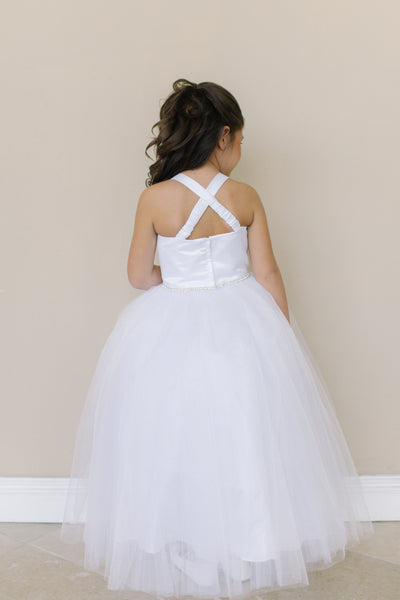 Girls First Communion Tulle Dress | Flower Girl Dress By Amalee Couture