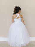 Girls First Communion Tulle Dress | Flower Girl Dress By Amalee Couture