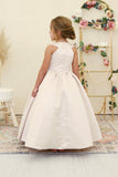 Simply Beautiful Amalee Couture Satin Flower Girl Dress