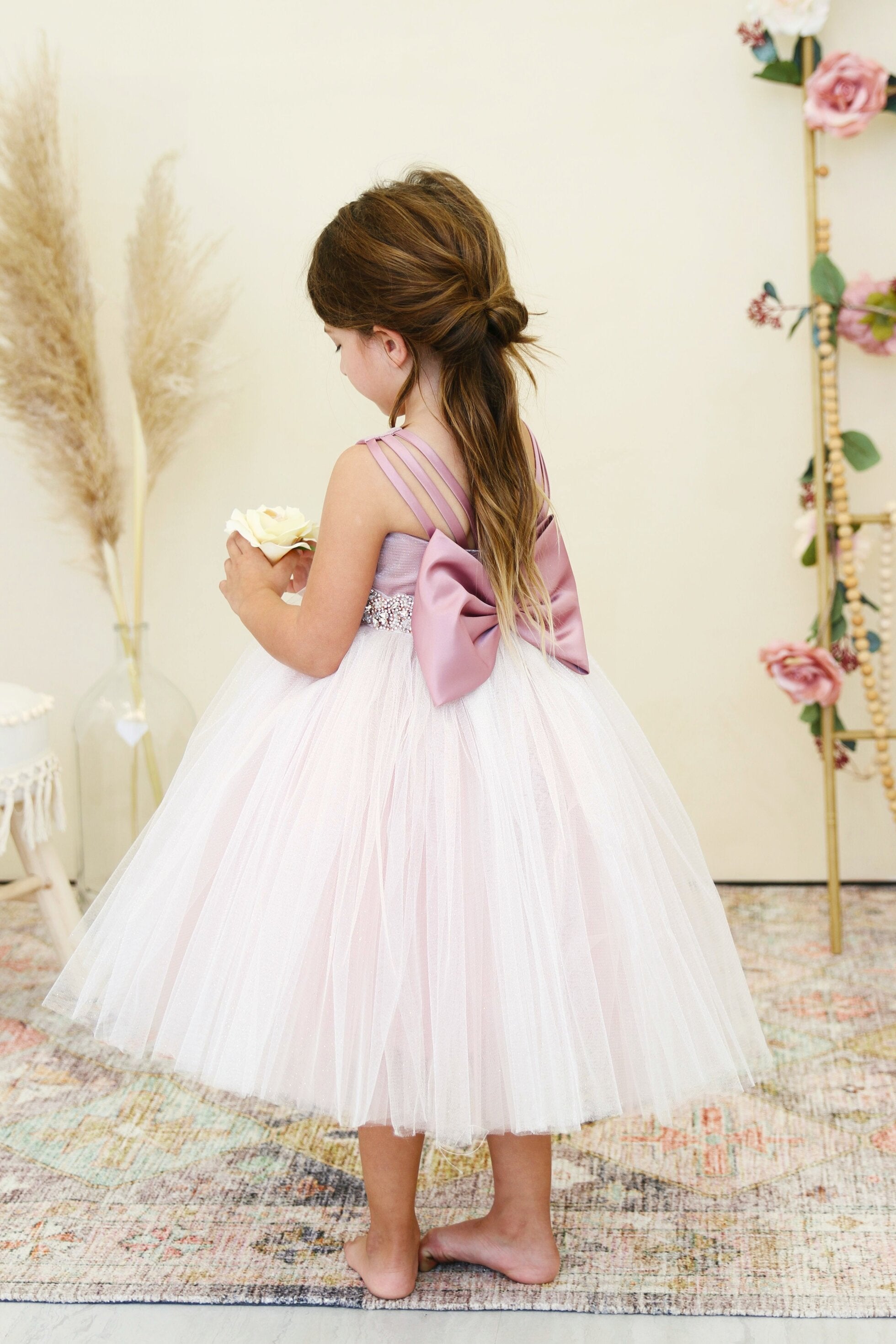 Amalee Couture Beautiful Flower Girl Tulle Dress