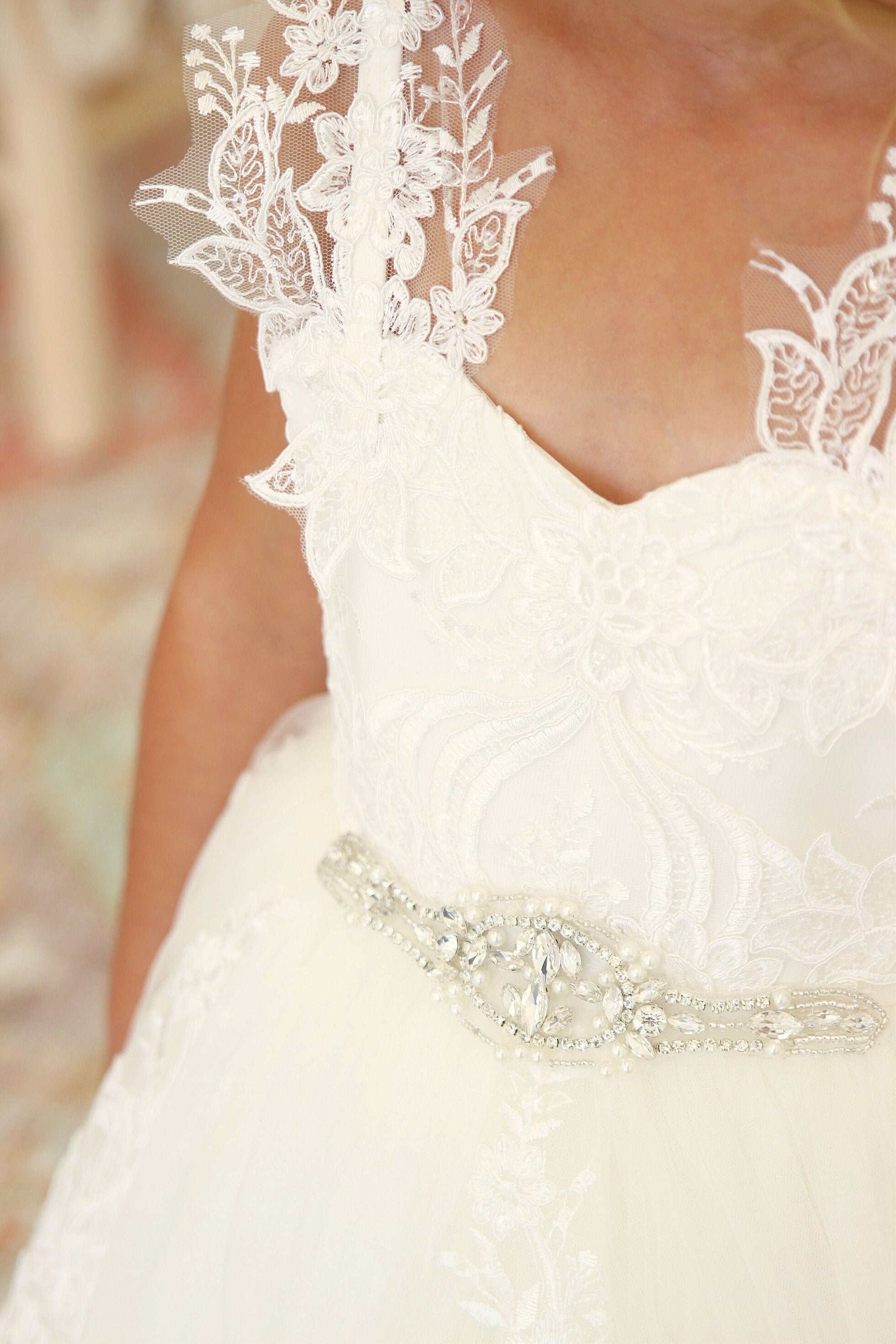 Girls All Over Sequined Lace First Communion Dress By Amalee Couture