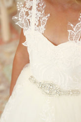 Girls All Over Sequined Lace First Communion Dress By Amalee Couture