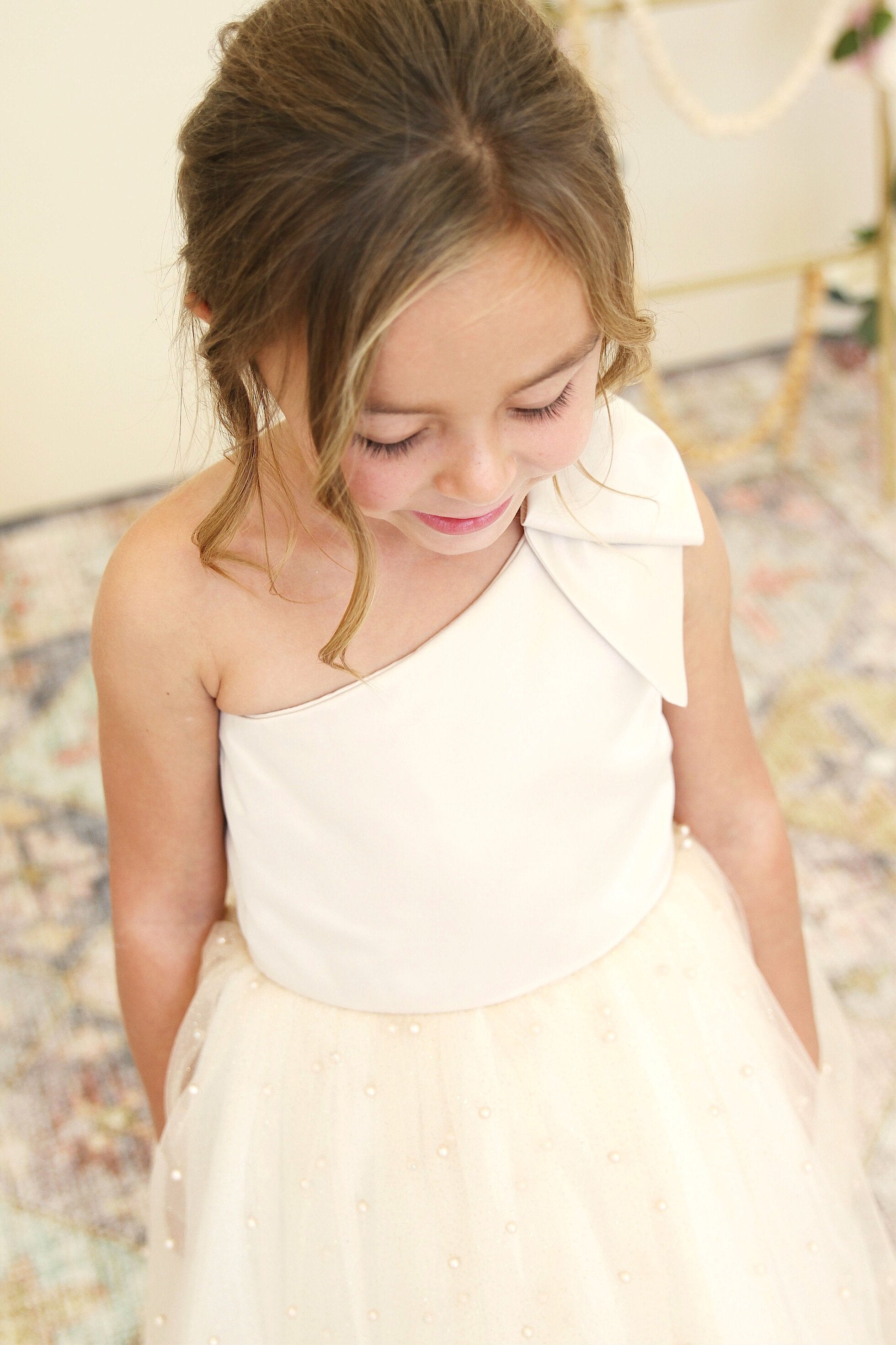 Amalee Couture Wedding Party Special Occasion Satin Tulle Tea Length Dress