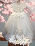 Aria Tulle Elegance Gown | Amalee Couture Ivory or White Dress for Girls