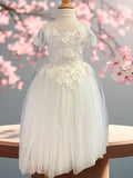 Aria Tulle Elegance Gown | Amalee Couture Ivory or White Dress for Girls