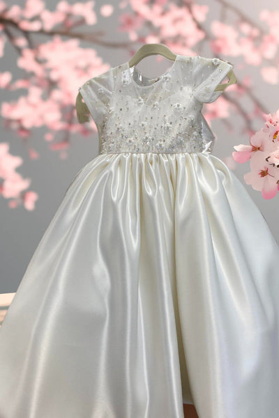 Seraphina Satin Dress | Amalee Couture Communion & Flower Girl Gown