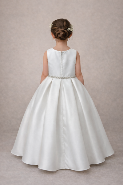 Margot Elise Amalee Couture Satin Flower Girl Gown