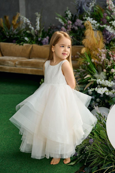 Zariah Tulle Tiered Dress – Communion & Pageant Dress