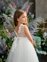 Teter Warm Couture Chloe Flower Girl Dress with Tulle 3D Floral Accent