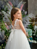 Teter Warm Couture Chloe Flower Girl Dress with Tulle 3D Floral Accent