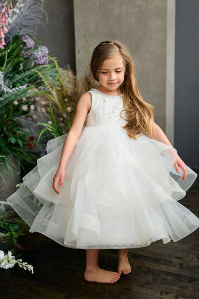 Teter Warm Couture Special Occasion Lace Tulle Flower Girl Dress