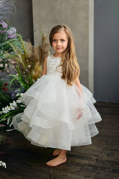 Teter Warm Couture Special Occasion Lace Tulle Flower Girl Dress