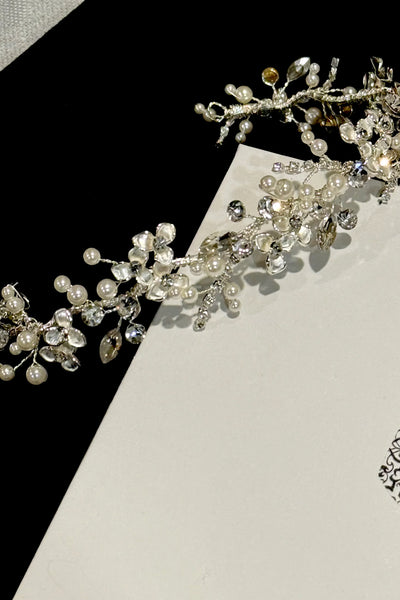 Isabella Swarovski Crystal Floral Communion Headband