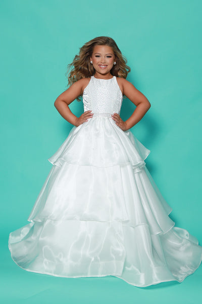 Royal & White Girls Pageant Ball Gown | Kate Parker 2Cute