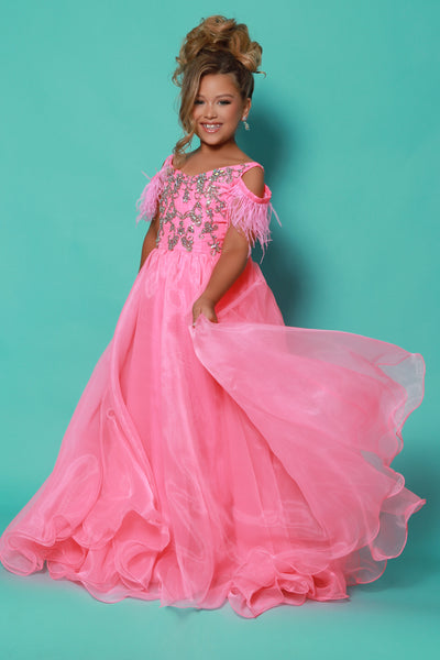 2Cute by Kate Parker Girls Pageant Gown - Bubblegum & Royal