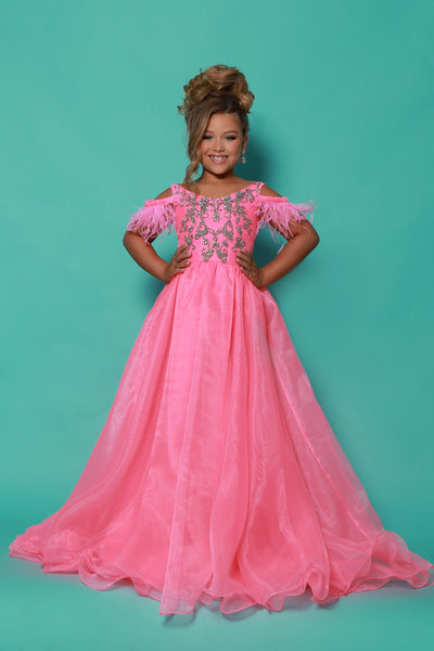2Cute by Kate Parker Girls Pageant Gown - Bubblegum & Royal