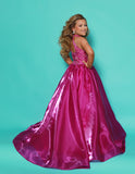 2Cute Kate Parker Girls Pageant Dress – Magenta & Royal Gown