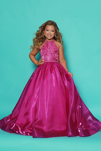 2Cute Kate Parker Girls Pageant Dress – Magenta & Royal Gown