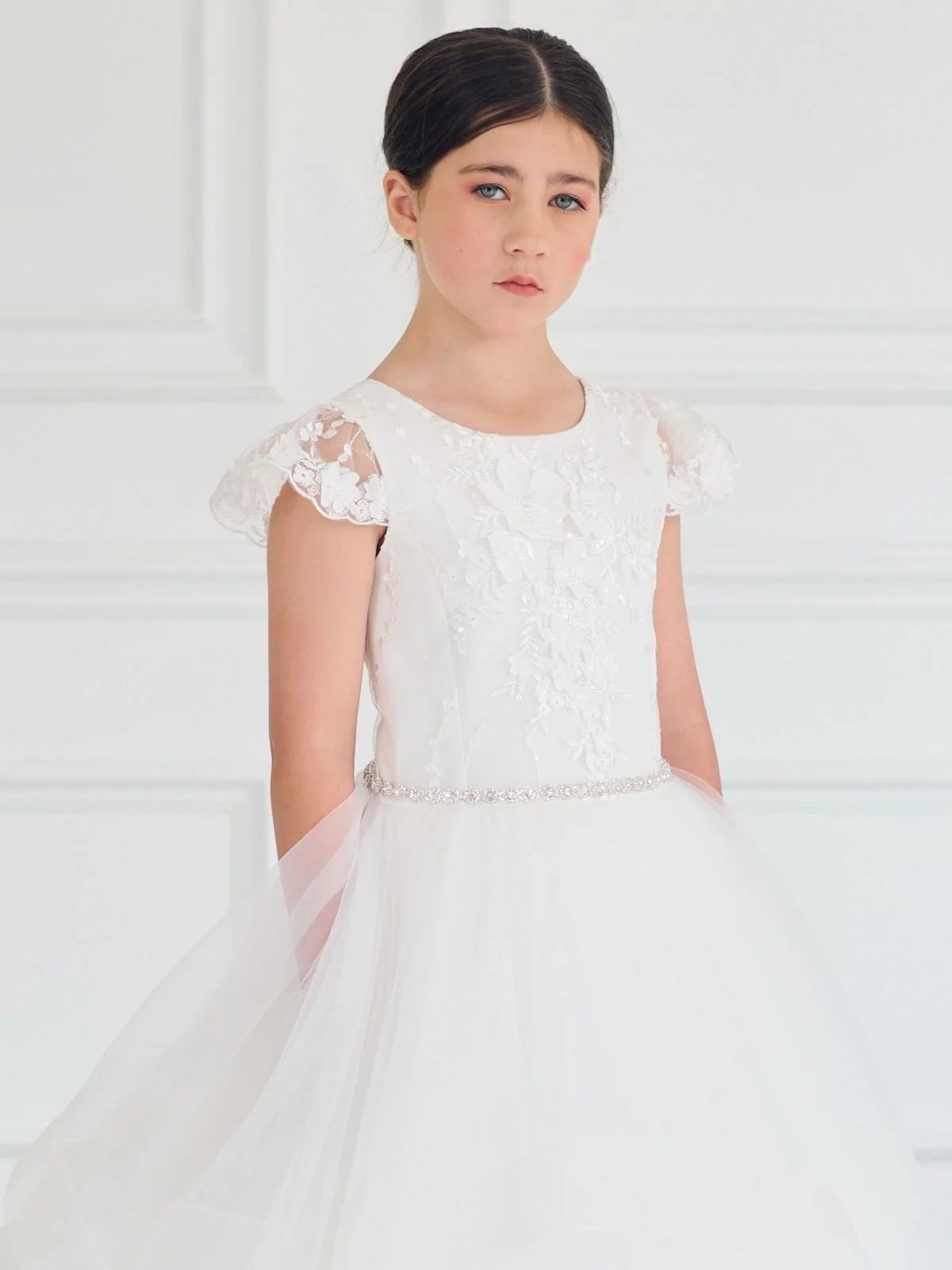 Teter Warm Couture Flower Girl Communion Party Organza Lace Dress