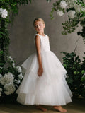 Girls Special Occasion First Communion Lace Tulle Dress - Teter Warm
