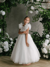 Girls Lace Tulle Off White Communion Dress By Teter Warm