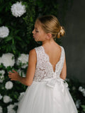Teter Warm Couture Embroidered Lace Tulle Communion Special Occasion Dress