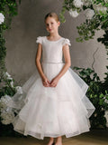 Julianna Lace Tulle Dress – Communion & Flower Girl Gown