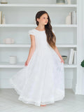 Alina White Lace Dress – Communion & Flower Girl Gown