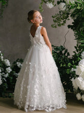 Off White Communion Flower Girl Special Occasion Dress - Teter Warm
