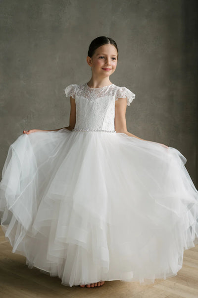 Caterina Lace Communion Dress | Teter Warm Couture