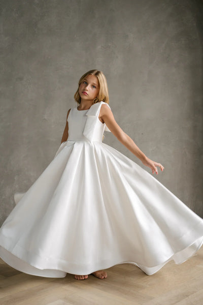 Teter Warm Couture Girls Communion Satin Special Occasion Dress