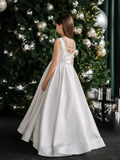 Teter Warm Couture Pearl Back Communion Dress for Girls