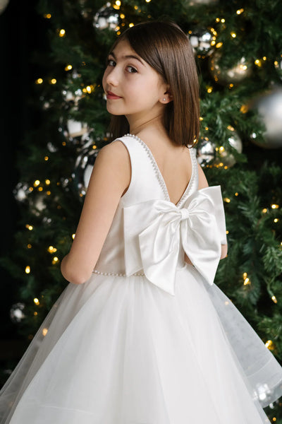 Girls Satin Tulle Communion Dress | Teter Warm Couture