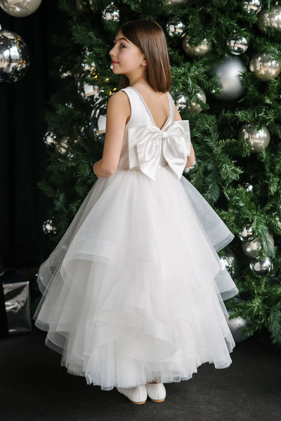 Girls Satin Tulle Communion Dress | Teter Warm Couture