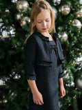 Colette Teter Warm Girls Navy Tweed Party Dress