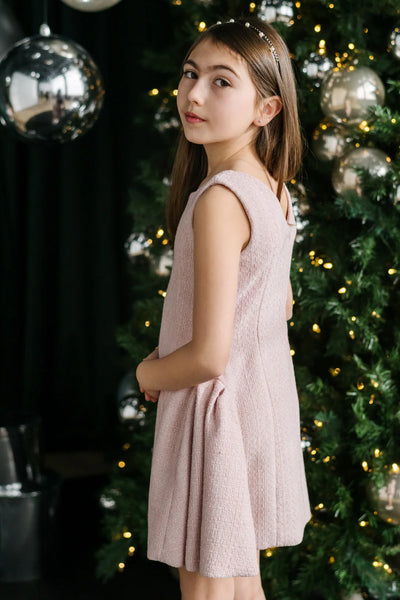 Elara Teter Warm Girls Pink Party Dress