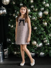 Rosabel Teter Warm Girls Pink Tweed Party Dress