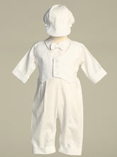 Oliver Boys Cotton Baptism Long Romper | Blush Kids
