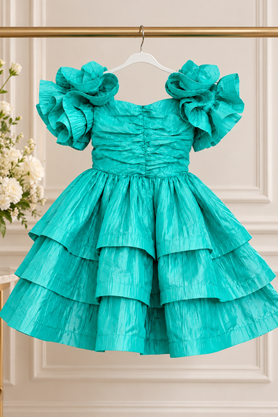 Girls Pink Taffeta Pageant Dress | Signature Designer