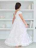 Alina White Lace Dress – Communion & Flower Girl Gown