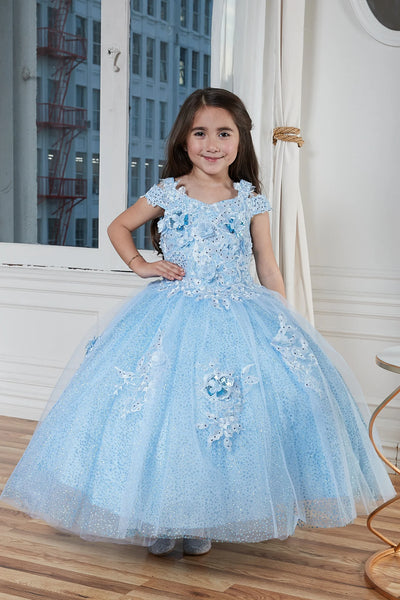 Lilac Girls Pageant Dress Glitter Tulle Ballgown