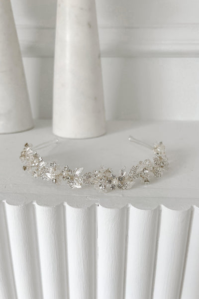 Girls Rhinestone & Faux Pearl Headpiece | Flower Girl