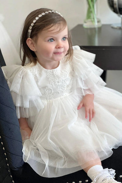 Teter Warm Couture Baptism Lace and Tulle Dress