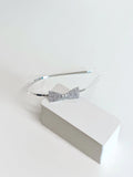 Silver Rhinestone Bow Headband for Girls