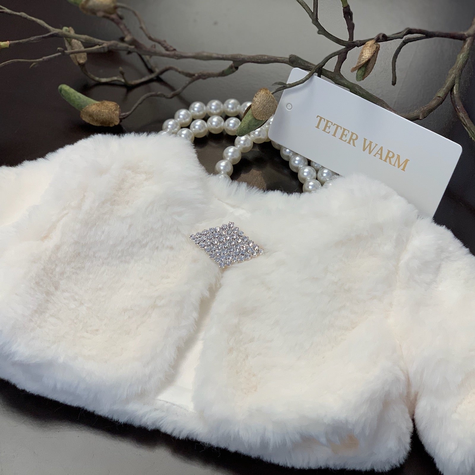 Teter Warm Couture Girls Beautiful Special Occasion Fur Jacket