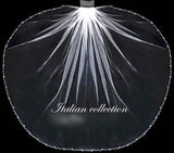 Italian Veil With Pearl Crystal Edge