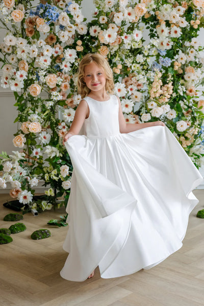Teter Warm Couture Satin Communion & Flower Girl Dress