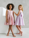 Calliope Lilac Bow Back Girls Party Dress | Teter Warm