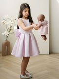 Calliope Lilac Bow Back Girls Party Dress | Teter Warm